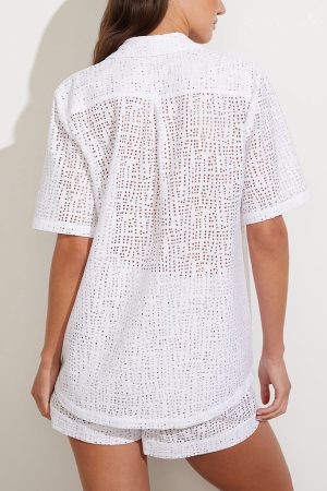 Eyelet Lace Island Shirt